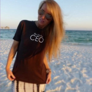 Boyfriend Fit Organic Cotton Tee (White Logo)