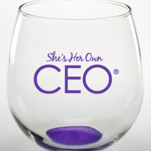 CEO Stemless Wine Glasses (Set of Two 16.75 oz.)